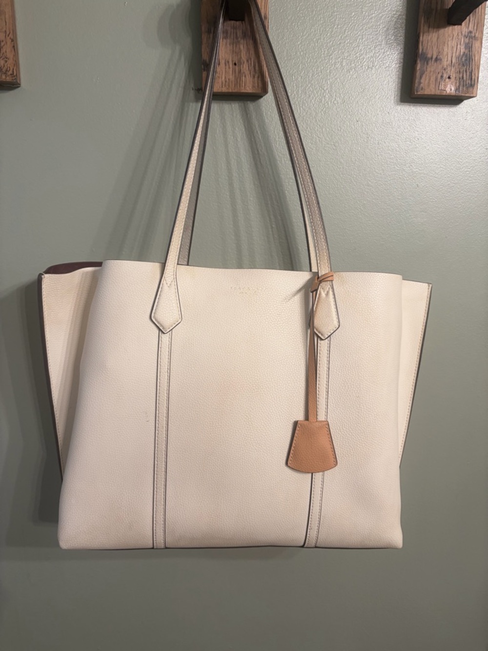 Tory Burch Perry Tote Bag Ivory Cream